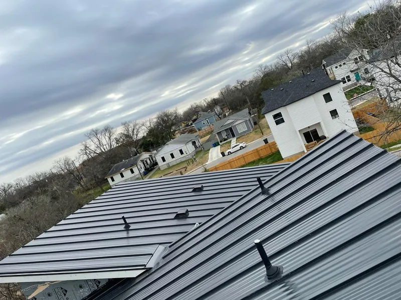 Standing seam metal roof panels with vents for Skylight Repair in Jackson